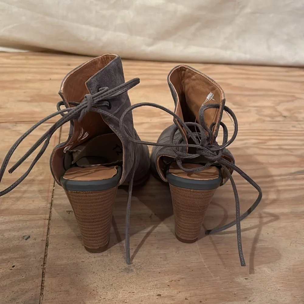 Sundance suede open back heels